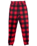 Burnside Clothing 4810 Youth Flannel Jogger in Red/ black