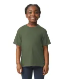 Gildan 64000B Youth Softstyle T-Shirt in Military green