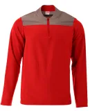 A4 Apparel N4014 Men's Element Quarter-Zip Jacket in Scarlet/ grphite