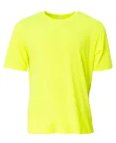 A4 Apparel N3013 Adult Softek T-Shirt in Safety yellow