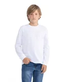 Next Level Apparel 3311 Youth Cotton Long Sleeve T in White