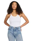 US Blanks US532OR Ladies' Organic Baby Rib Tank in White