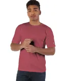 Champion Clothing CD100 Unisex Garment-Dyed T-Shir in Crimson