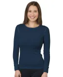 Bayside Apparel 3420 Junior Long-Sleeve Thermal Sh in Navy