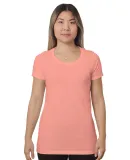 Bayside Apparel 9625 Ladies' 4.2 oz., Triblend T-S in Coral