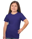 Bayside Apparel 37100 Youth Princess T-Shirt in Purple rush hthr