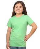 Bayside Apparel 37100 Youth Princess T-Shirt in Green apple hthr