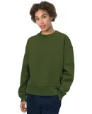 Bayside Apparel 7702BA Ladies' Crewneck Sweatshirt in Olive