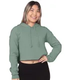 Bayside Apparel 7750 Ladies' Cropped Pullover Hood in Sage