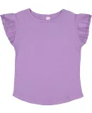 Rabbit Skins 3339 Toddler Flutter Sleeve T-Shirt in Lavender