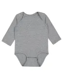 Rabbit Skins 4421 Infant Long Sleeve Jersey Bodysu in Granite heather