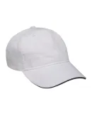 Adams Hats LP107 Icon Semi-Structured Sandwich Vis in White / black