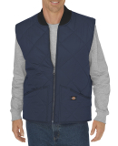 Dickies TE242 Unisex Diamond Quilted Nylon Vest in Dark navy