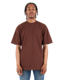 Shaka Wear SHMHSS Adult Max Heavyweight T-Shirt in Brown