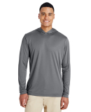 Team 365 TT41 Men's Zone Performance Hooded T-Shir in Sport graphite