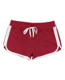 Boxercraft R65 Ladies' Relay French Terry Short in Red/ white