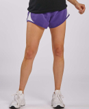 Boxercraft BW6102 Ladies' Basic Sport Short in Purple/ white