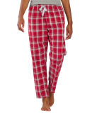 Boxercraft BW6620 Ladies' 'Haley' Flannel Pant wit in Hrtg garnet pld