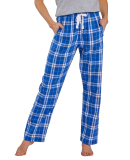 Boxercraft BW6620 Ladies' 'Haley' Flannel Pant wit in Royal/ silvr pld