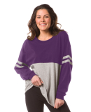 Boxercraft BW3514 Ladies' Oversized Pom Pom Jersey in Grape/ oxford