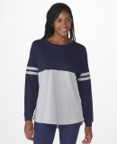 Boxercraft BW3514 Ladies' Oversized Pom Pom Jersey in Navy/ oxford