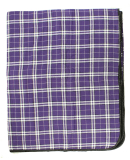 Boxercraft FB250 Premium Flannel Blanket in Purple/ wht pld