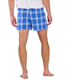 Boxercraft BM6701 Men's Flannel Short in Royal/ slvr pld