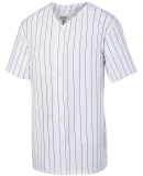 Augusta Sportswear 1686 Youth Pin Stripe Baseball  in White/ black