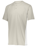 Augusta Sportswear 1561 Youth True Hue Technology  in Silver grey/ wht