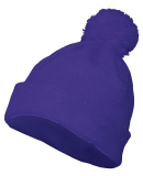 Augusta Sportswear 6816 Two Layer Acrylic Knit Pom in Purple