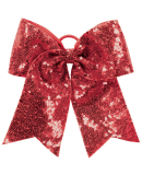 Augusta Sportswear 6702 Sequin Cheer Glitter Bow in Red