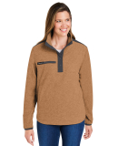 DRI DUCK 9341 Ladies' Sierra Melange Heather Fleec in Saddle/ charcoal