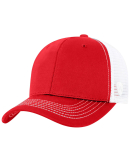 J America 5505 Adult Ranger Cap in Red/ white