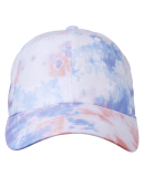 J America 5510 Adult Crew  Cap in Sunset tie dye