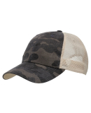 J America TW5533 Riptide Ripstop Trucker Hat in Black camo