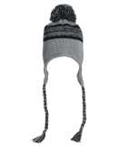 J America 5007JA Backcountry Knit Pom Hat in Grey