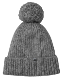 J America 5009JA Swap-a-Pom Knit Hat in Charcoal heather