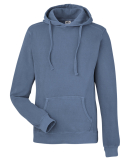 J America 8730 Unisex Pigment Dyed Fleece Hooded S in Denim