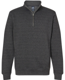 J America 8717 Unisex Heavyweight Quarter-Zip Swea in Charcoal heather