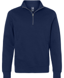 J America 8717 Unisex Heavyweight Quarter-Zip Swea in True navy