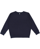 LA T 2225 Youth Elevated Fleece Crew in Navy