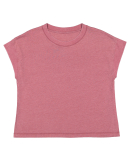 LA T 3502 Ladies' Relaxed Vintage Wash T-Shirt in Washed rouge