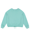 LA T 3528 Ladies' Boxy Cropped Fleece Sweatshirt in Saltwater