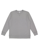 LA T 6935 Adult Vintage Wash Fleece Sweatshirt in Washed gray