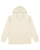 LA T 6936 Adult Vintage Wash Fleece Hooded Sweatsh in Washed natural