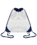 Liberty Bags OAD5007 Clear Drawstring Pack in Navy