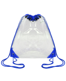 Liberty Bags OAD5007 Clear Drawstring Pack in Royal