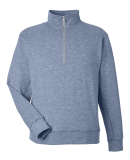 J America 8741 Unisex Electric Fleece Quarter-Zip in Electric midnght