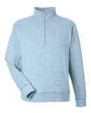 J America 8741 Unisex Electric Fleece Quarter-Zip in Electric sky