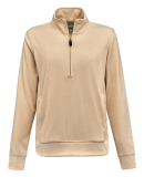 J America 8762 Ladies' Element Fleece Quarter-Zip in Almond